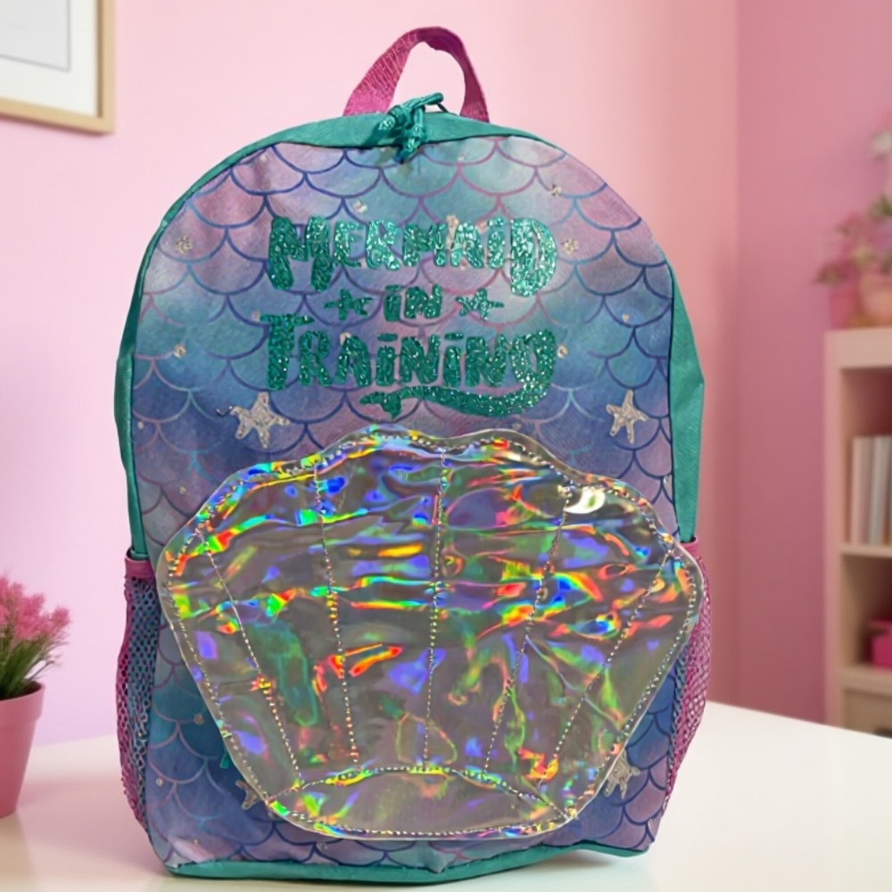 Mermaid in Training Girls Backpack – 16”